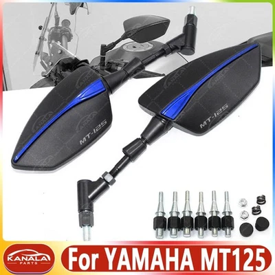 1Pair NEW CNC Motorcycle Rearview Rear View Mirrors Side Mirror For YAMAHA MT125 - Image 1 of 2