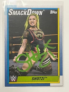 WWE SHOTZI Signed Card RAW SMACKDOWN - Picture 1 of 1