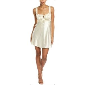 NICHOLAS Simie Silk Mini Dress- Milk- Sz US 0 - Picture 1 of 8