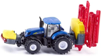 SIKU FARMER 1:87 TRATTORE  NEW HOLLAND T7070 CON BARRE IRRORATRICI ART 1799 - Immagine 1 di 4