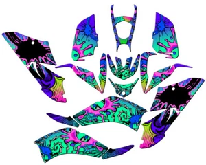 All Years RAPTOR 125 ZANY Teal Senge Graphics Kit Compatible with Yamaha - Picture 1 of 7