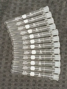 Set of (12) Kimax Class A Glass TC 2mL Tube Style Volumetric Flasks 28014-2 - Picture 1 of 5