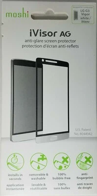 New Moshi iVisor AG Screen Protector-LG G3 Vigor White - Bubble Free,Washable - Image 1 of 4