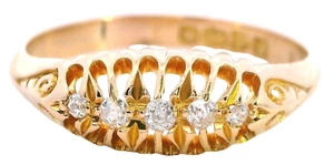 Captivating 18ct Gold Old Mine Cut Diamond Ring - A Tale of Romance & Elegance - Picture 1 of 15