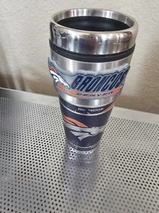 Denver Broncos NFL Stainless Steel Coffee Tumber Travel Cup 16 Oz - Picture 1 of 6