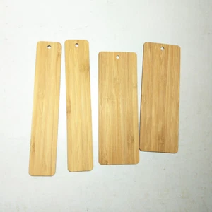 5Pcs Blank Bamboo Tag Labels Gift Bookmark Handmade Wedding Decor Accessories - Picture 1 of 4