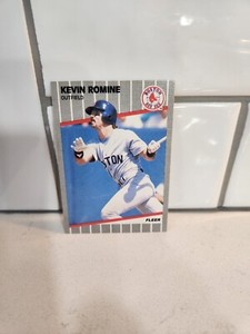 1989 Fleer KEVIN ROMINE Red Sox 98 error card (wrong guy actually Randy Kutcher)