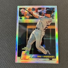 1996 TOPPS CHROME JIM EDMONDS REFRACTOR #50 CALIFORNIA ANGELS