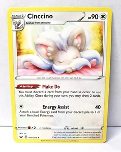 Pokémon TCG - Cinccino - 147/202 - Rare - Sword & Shield (Base) - 2020 - MINT - Picture 1 of 1