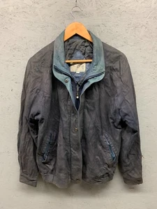 Vintage Remy Leather Jacket Men’s Small Blue Distressed Bomber Made in USA - Picture 1 of 12