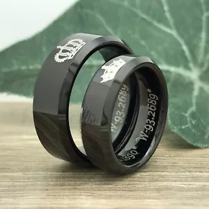 King & Queen Rings, His & Hers Tungsten Rings, Anniversary Rings, Promise Ring - Picture 1 of 12