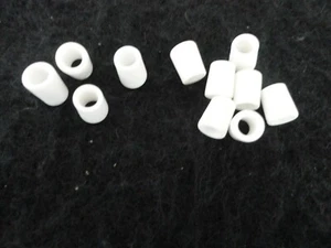ONE DOZEN HIGH PURITY ALUMINA CERAMIC SHORT TAPERED TUBE SPACER BUSHING. No.: 29 - Picture 1 of 6