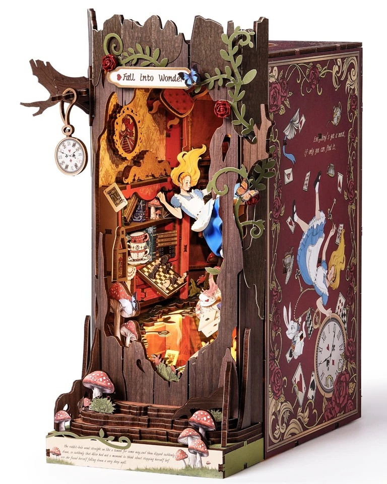 Rolife 3D Book Nook Kit Fall Into Wonder With LED DIY Bookshelf Decor Kids Gift - image 1 of 4