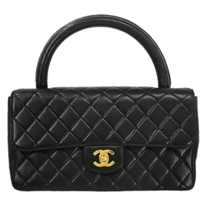 Chanel Black Lambskin Top Handle Handbag 185164 - Picture 1 of 11