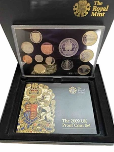 Royal Mint 2009 United Kingdom 12 Coin Proof Set W/ Rare Kew Gardens 50P W/COA - Picture 1 of 1