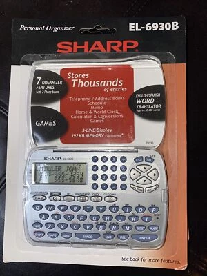 Sharp EL-6930B Personal Organizer New Sealed  - Image 1 of 3