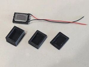 15x11 mm Sugar Cube Speaker with 6mm, 3mm, 1mm Baffles for ESU & other Decoders  - Picture 1 of 2