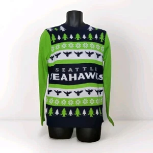 Seattle Seahawks Ugly Christmas Holiday Sweater NFL TEAM Football Unisex Medium - Bild 1 von 4