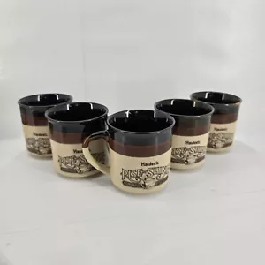 Set Of 5 Vintage 1989 Hardees Rise And Shine Coffee Mugs - Picture 1 of 5