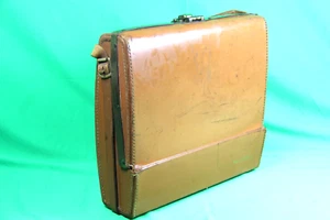VINTAGE POLAROID ORIGINAL LEATHER HARD CASE WITH COMPARTMENTS AND STRAP - Picture 1 of 17