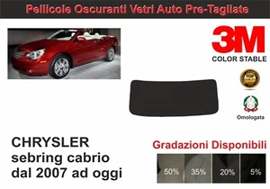 pellicola oscurante vetri chrysler sebring cabrio dal 2007 kit lunotto - Imagen 1 de 1