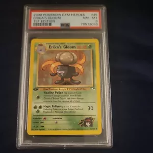 2000 Gym Heroes Erik A's Gloom primera edición tarjeta Pokémon PSA 8 - Imagen 1 de 4