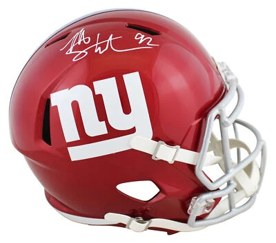 Giants Michael Strahan Authentic Signed Flash Full Size Speed Rep Helmet BAS Wit - Image 1 of 3