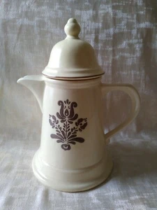 Tetera cafetera vintage Pfaltzgraff patrón pueblo 6-550 marrón/tostado - Imagen 1 de 9