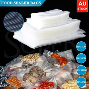 Vacuum Sealer Food Storage Bags Textured Strong Pouches Vac Seal Embossed28x40cm - Picture 1 of 24