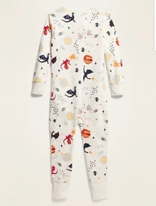 NWT OLD NAVY 5T DRAGON LONG-SLEEVE 1-PC ZIP-UP PAJAMAS - Picture 1 of 2