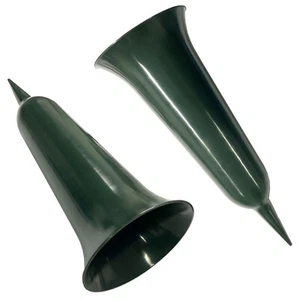 2x Grabvase Kunststoff | Grabschmuck Friedhofsvase mit Erdspieß | Grabsteckvase - Bild 1 von 3