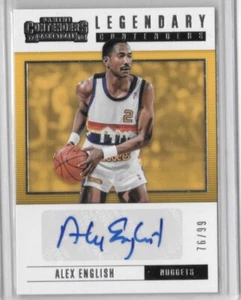 Alex English 2017-18 Panini Contenders Legendary Auto Autograph 76/99 - Bild 1 von 2