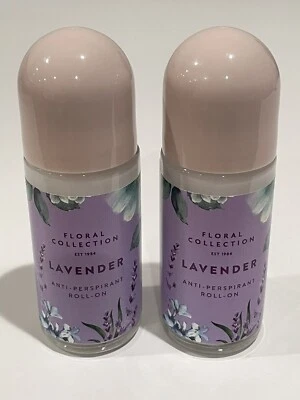 Marks & Spencer ~ M & S цветочная коллекция ~ лаванда роллер дезодорант 50 мл x 2 - новый - Изображение 1 из 3