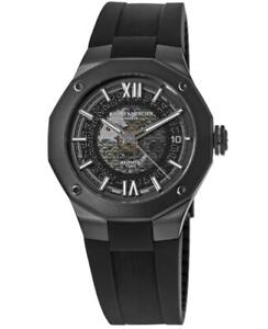New Baume & Mercier Riviera Black Dial Rubber Strap Men's Watch 10617
