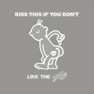 Calcomanía adhesiva de vinilo para pared ventana NFL Kiss this if You Do Not Like the Bills - Imagen 1 de 5