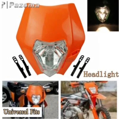 Motorcycle Headlight Dirt Bike Head Lamp Universal Fits ​XR WR CR RMZ DRZ KLX 25 - Imagem 1 de 4