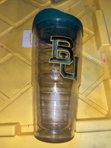 Tervis Baylor Bears University Clear Double Insulated Hot Cold 24oz Cup Glass Cover