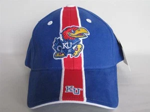 KU KANSAS JAYHAWKS BASKETBALL HAT CAP ONE SIZE ADJUSTABLE Collegiate Licensed - Picture 1 of 4