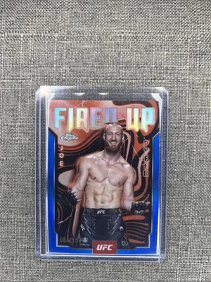 2025 Topps Chrome UFC Joe Pyfer Blue Fired Up 086/150 🔥 - Image 1 of 2