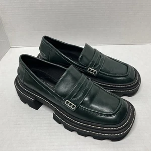 Charles & Keith dunkelgrüne Perline Chunky Heel Penny Loafer Damen 37 - Bild 1 von 19
