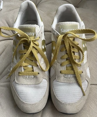 Zapatillas deportivas Saucony Shadow blancas/doradas S1108-720 para mujer 8,5 Foto 1 de 4