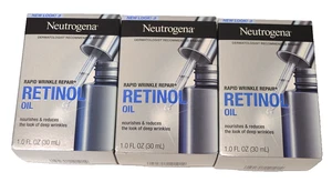 3x Neutrogena Rapid Wrinkle Repair Retinol Oil 1.0 FL OZ, Reduce Fine Lines - Picture 1 of 3