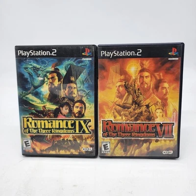 Lote de 2 jogos Romance of the Three Kingdoms IX & VII PlayStation 2 PS2 *LEIA DES - Imagem 1 de 4