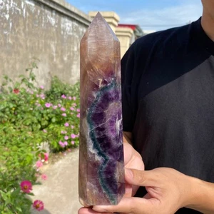 2,6 Pfund natürlicher Fluorit Obelisk Quarz Kristall Stab Turmspitze Heilung - Bild 1 von 14