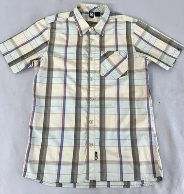 Rusty Surf Wear Sz Large Short Sleeve Men's Button Up Shirt Plaid - Image 1 of 4