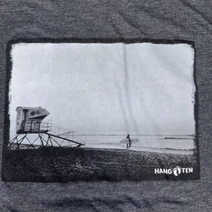 Camisa Hang Ten Para Hombres XL Gris Playa Salvavidas Surfer Gráfico Camiseta Manga Corta - Imagen 1 de 12