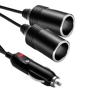 12V/24V 20A KFZ Adapter Steckdose -2 Fach Auto Zigarettenanzünder Verteiler - Bild 1 von 4