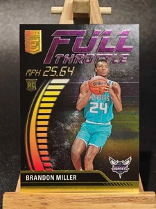 Brandon Miller 2023-24 Panini Donruss Elite 14/49 Full Throttle RC Hornets #5 - Picture 1 of 2