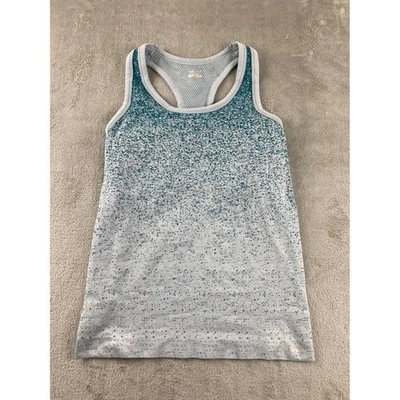 Nike Pro Dri-FIT Racerback Tank Top Teal White Ombre Athletic Workout Women's M - Image 1 of 4