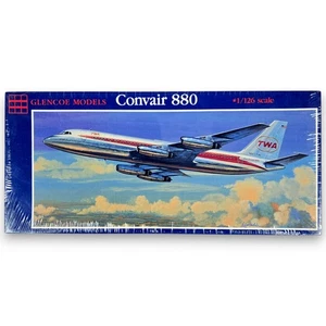 1991 Glencoe Models TWA Convair 880 Airliner 1:126 Scale Kit #05502 ☆New Sealed☆ - Picture 1 of 10